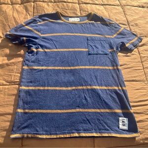 Vans Navy Blue & Mustard Stripe Pocket Tee